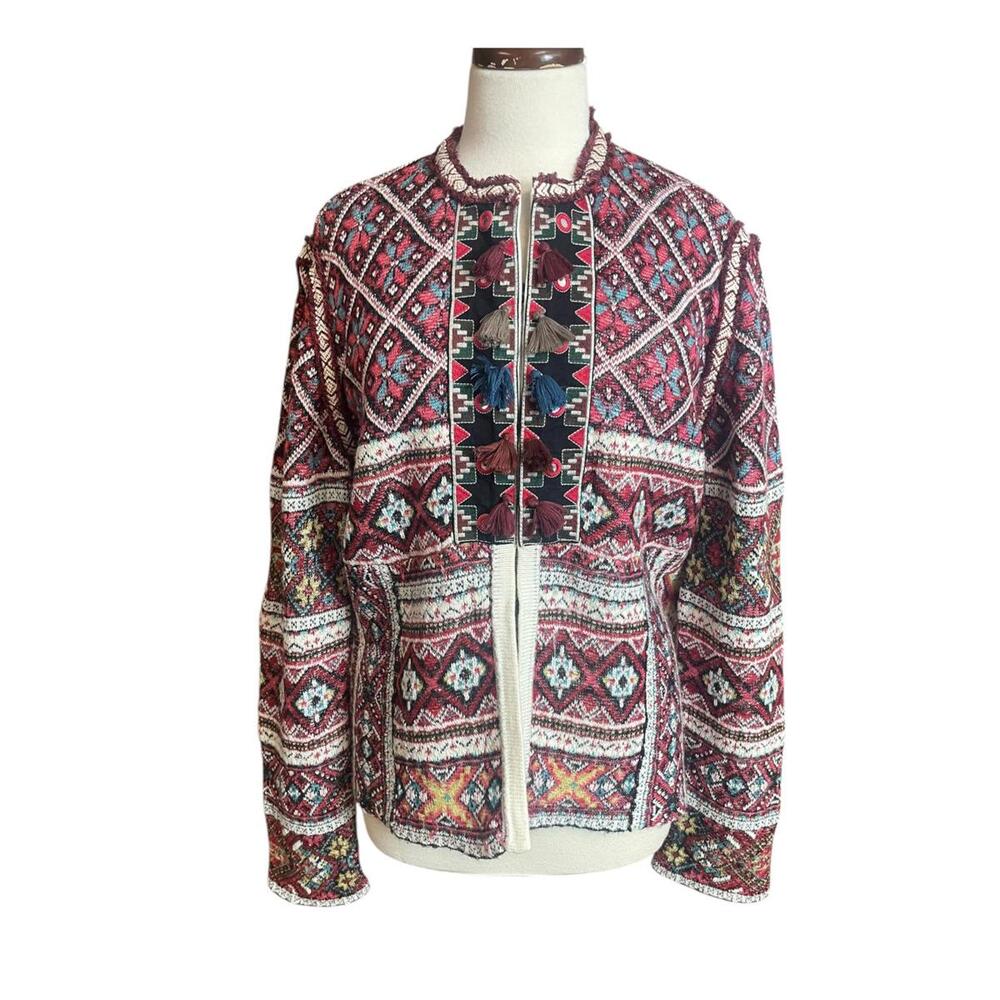Peck&Peck boho style cardigan sweater large.
